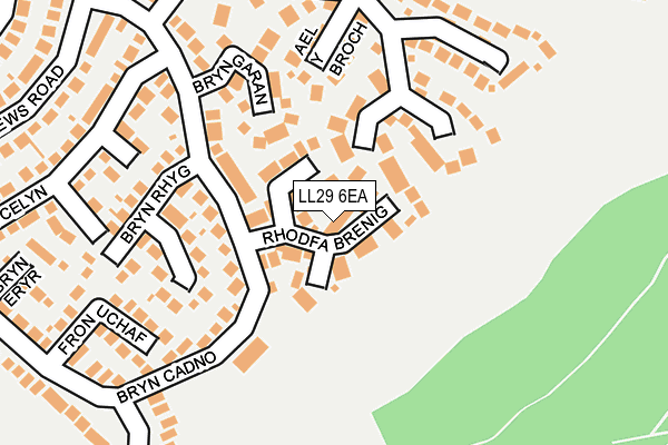 LL29 6EA map - OS OpenMap – Local (Ordnance Survey) LL29 6EA map - OS OpenMap – Local (Ordnance Survey)