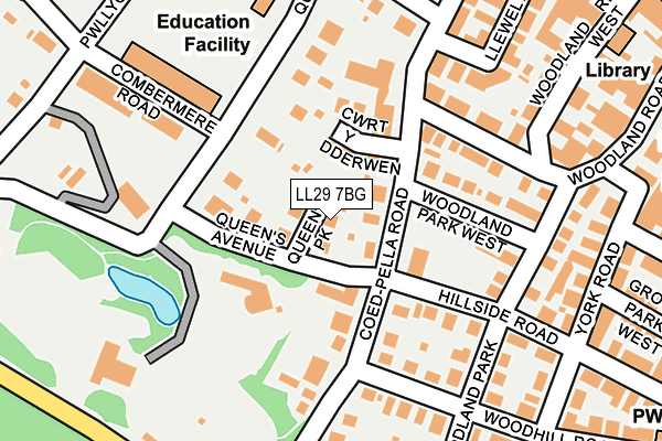 LL29 7BG map - OS OpenMap – Local (Ordnance Survey) LL29 7BG map - OS OpenMap – Local (Ordnance Survey)