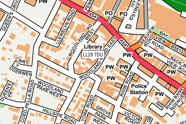 LL29 7DU map - OS OpenMap – Local (Ordnance Survey) LL29 7DU map - OS OpenMap – Local (Ordnance Survey)