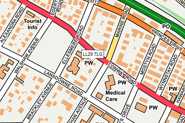 LL29 7LG map - OS OpenMap – Local (Ordnance Survey) LL29 7LG map - OS OpenMap – Local (Ordnance Survey)