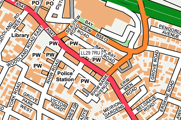 LL29 7RU map - OS OpenMap – Local (Ordnance Survey) LL29 7RU map - OS OpenMap – Local (Ordnance Survey)