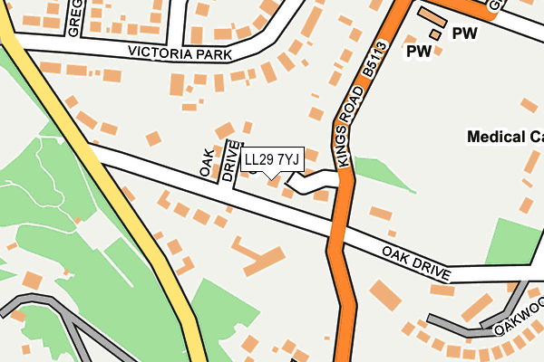 LL29 7YJ map - OS OpenMap – Local (Ordnance Survey) LL29 7YJ map - OS OpenMap – Local (Ordnance Survey)