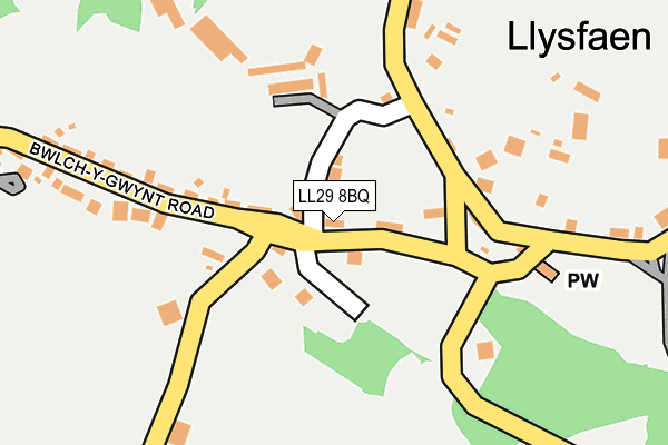 LL29 8BQ map - OS OpenMap – Local (Ordnance Survey) LL29 8BQ map - OS OpenMap – Local (Ordnance Survey)