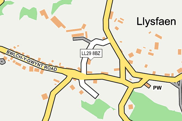 LL29 8BZ map - OS OpenMap – Local (Ordnance Survey) LL29 8BZ map - OS OpenMap – Local (Ordnance Survey)