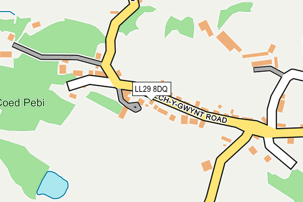 LL29 8DQ map - OS OpenMap – Local (Ordnance Survey) LL29 8DQ map - OS OpenMap – Local (Ordnance Survey)