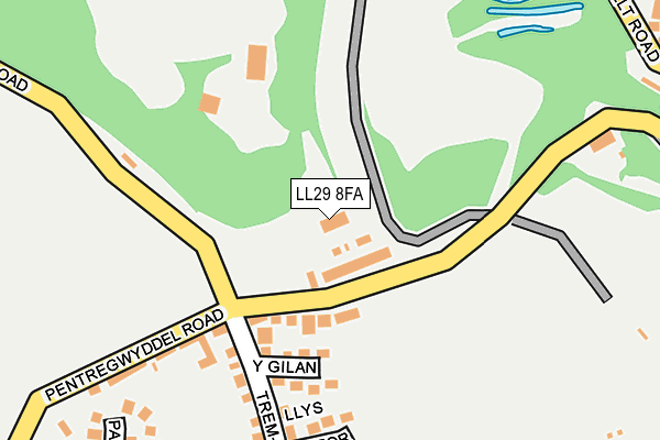 LL29 8FA map - OS OpenMap – Local (Ordnance Survey) LL29 8FA map - OS OpenMap – Local (Ordnance Survey)