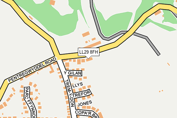 LL29 8FH map - OS OpenMap – Local (Ordnance Survey) LL29 8FH map - OS OpenMap – Local (Ordnance Survey)