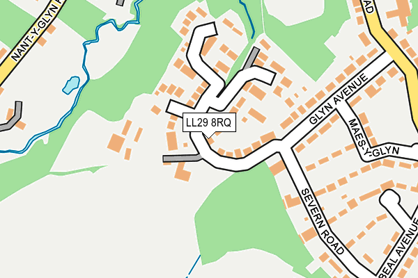LL29 8RQ map - OS OpenMap – Local (Ordnance Survey) LL29 8RQ map - OS OpenMap – Local (Ordnance Survey)
