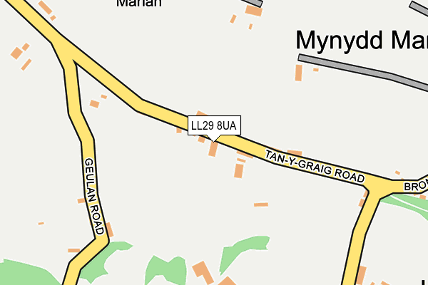 LL29 8UA map - OS OpenMap – Local (Ordnance Survey) LL29 8UA map - OS OpenMap – Local (Ordnance Survey)