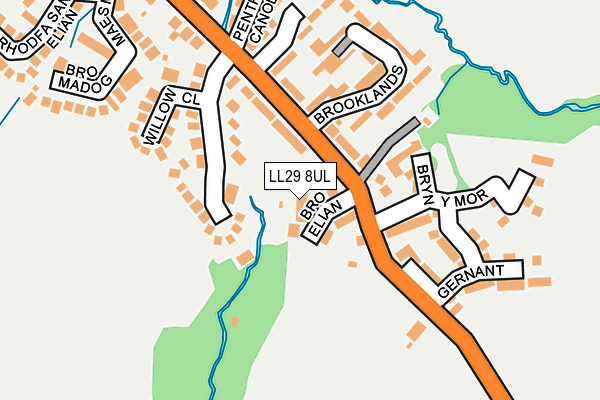 LL29 8UL map - OS OpenMap – Local (Ordnance Survey) LL29 8UL map - OS OpenMap – Local (Ordnance Survey)