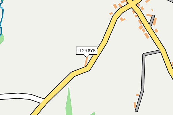 LL29 8YS map - OS OpenMap – Local (Ordnance Survey) LL29 8YS map - OS OpenMap – Local (Ordnance Survey)
