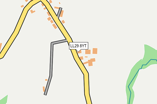 LL29 8YT map - OS OpenMap – Local (Ordnance Survey) LL29 8YT map - OS OpenMap – Local (Ordnance Survey)
