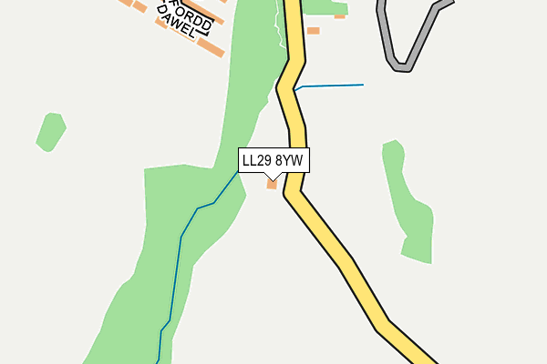 LL29 8YW map - OS OpenMap – Local (Ordnance Survey) LL29 8YW map - OS OpenMap – Local (Ordnance Survey)