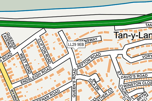 LL29 9EB map - OS OpenMap – Local (Ordnance Survey) LL29 9EB map - OS OpenMap – Local (Ordnance Survey)