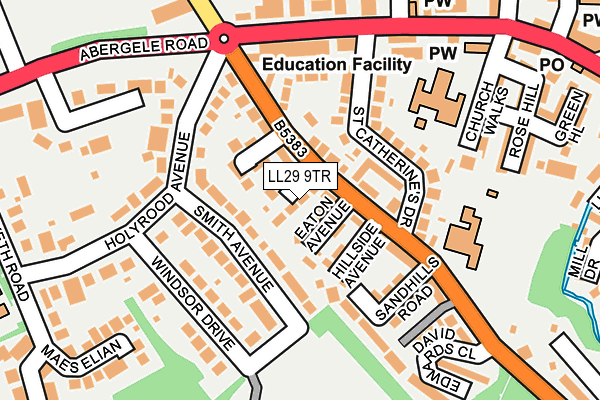 LL29 9TR map - OS OpenMap – Local (Ordnance Survey) LL29 9TR map - OS OpenMap – Local (Ordnance Survey)