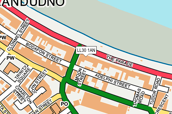 LL30 1AN map - OS OpenMap – Local (Ordnance Survey) LL30 1AN map - OS OpenMap – Local (Ordnance Survey)