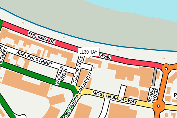 LL30 1AY map - OS OpenMap – Local (Ordnance Survey) LL30 1AY map - OS OpenMap – Local (Ordnance Survey)