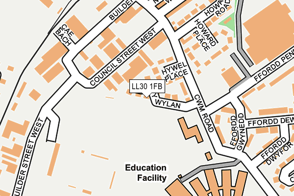 LL30 1FB map - OS OpenMap – Local (Ordnance Survey) LL30 1FB map - OS OpenMap – Local (Ordnance Survey)