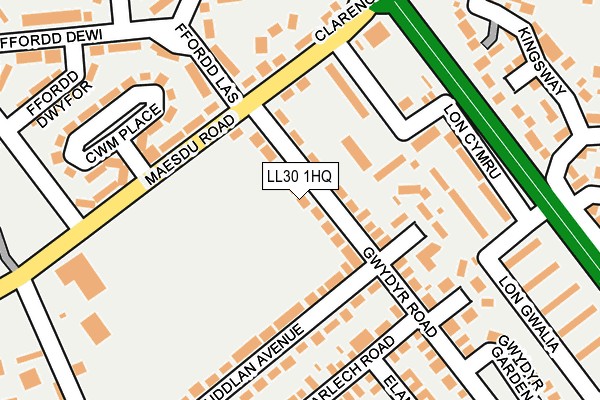 LL30 1HQ map - OS OpenMap – Local (Ordnance Survey) LL30 1HQ map - OS OpenMap – Local (Ordnance Survey)