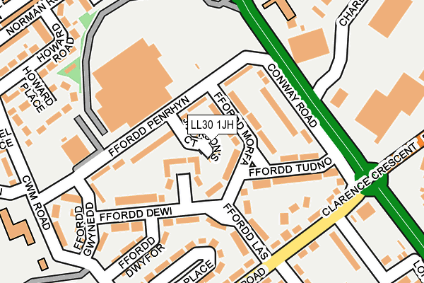 LL30 1JH map - OS OpenMap – Local (Ordnance Survey) LL30 1JH map - OS OpenMap – Local (Ordnance Survey)