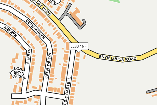 LL30 1NF map - OS OpenMap – Local (Ordnance Survey) LL30 1NF map - OS OpenMap – Local (Ordnance Survey)