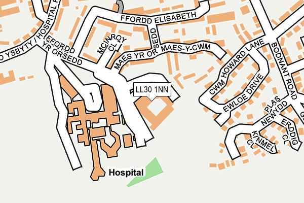 LL30 1NN map - OS OpenMap – Local (Ordnance Survey) LL30 1NN map - OS OpenMap – Local (Ordnance Survey)
