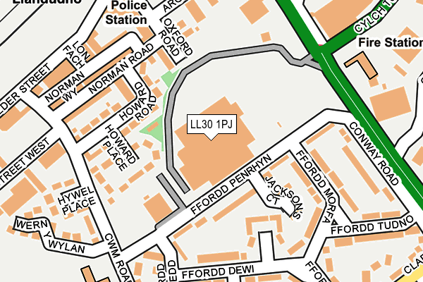 LL30 1PJ map - OS OpenMap – Local (Ordnance Survey) LL30 1PJ map - OS OpenMap – Local (Ordnance Survey)