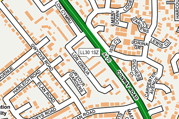 LL30 1SZ map - OS OpenMap – Local (Ordnance Survey) LL30 1SZ map - OS OpenMap – Local (Ordnance Survey)