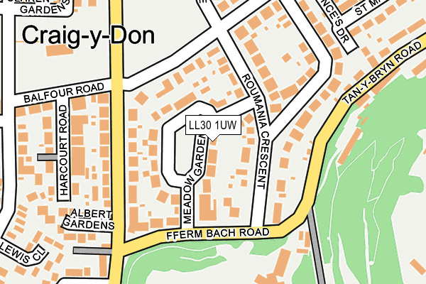 LL30 1UW map - OS OpenMap – Local (Ordnance Survey) LL30 1UW map - OS OpenMap – Local (Ordnance Survey)