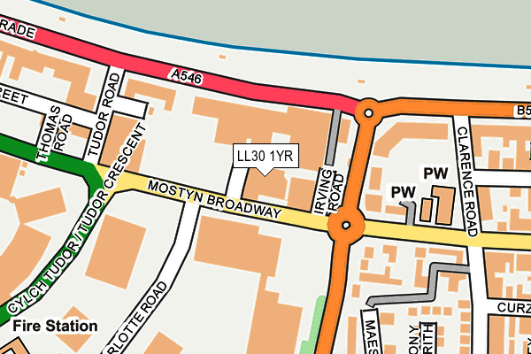 LL30 1YR map - OS OpenMap – Local (Ordnance Survey) LL30 1YR map - OS OpenMap – Local (Ordnance Survey)