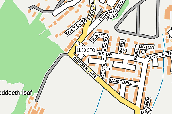 LL30 3FQ map - OS OpenMap – Local (Ordnance Survey) LL30 3FQ map - OS OpenMap – Local (Ordnance Survey)