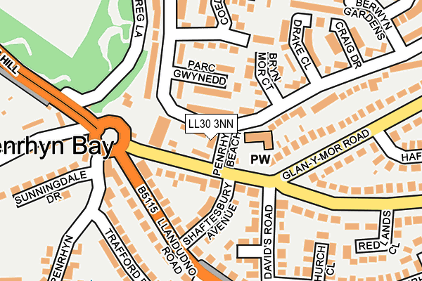 LL30 3NN map - OS OpenMap – Local (Ordnance Survey) LL30 3NN map - OS OpenMap – Local (Ordnance Survey)