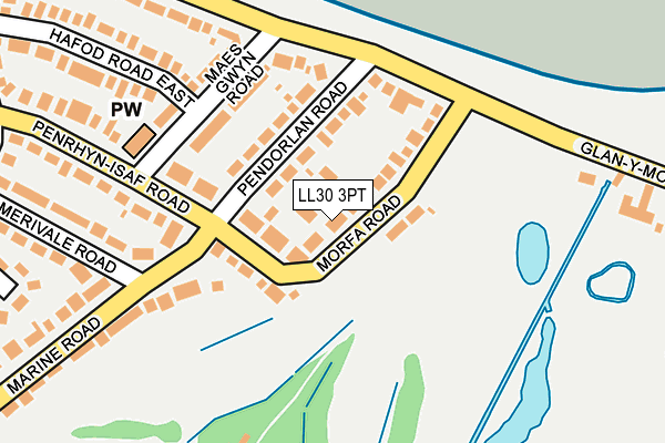 LL30 3PT map - OS OpenMap – Local (Ordnance Survey) LL30 3PT map - OS OpenMap – Local (Ordnance Survey)