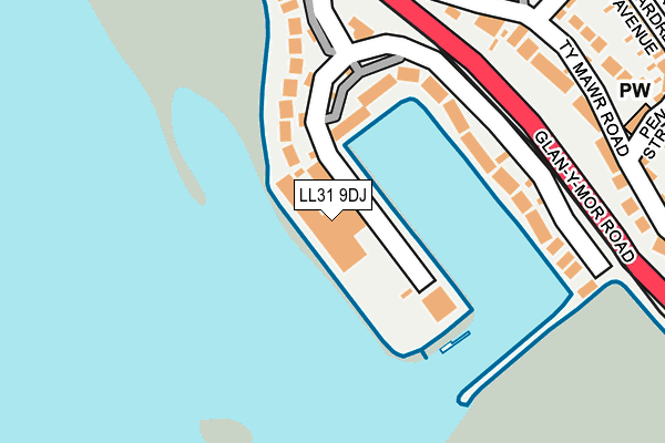 LL31 9DJ map - OS OpenMap – Local (Ordnance Survey) LL31 9DJ map - OS OpenMap – Local (Ordnance Survey)