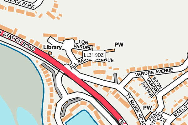 LL31 9DZ map - OS OpenMap – Local (Ordnance Survey) LL31 9DZ map - OS OpenMap – Local (Ordnance Survey)