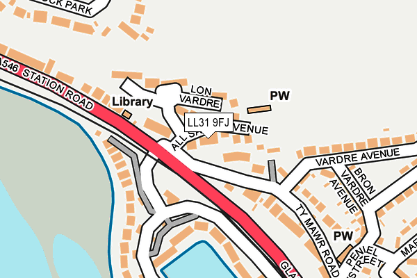 LL31 9FJ map - OS OpenMap – Local (Ordnance Survey) LL31 9FJ map - OS OpenMap – Local (Ordnance Survey)