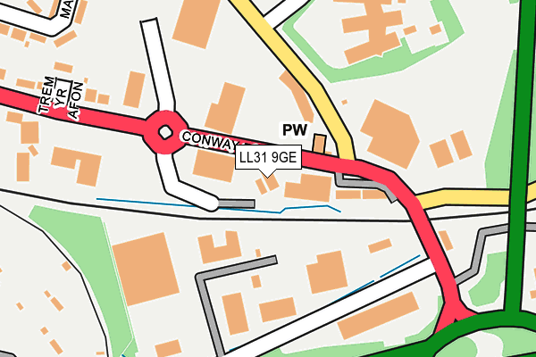 LL31 9GE map - OS OpenMap – Local (Ordnance Survey) LL31 9GE map - OS OpenMap – Local (Ordnance Survey)
