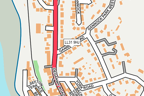 LL31 9HJ map - OS OpenMap – Local (Ordnance Survey) LL31 9HJ map - OS OpenMap – Local (Ordnance Survey)