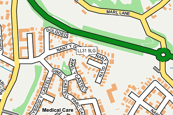 LL31 9LG map - OS OpenMap – Local (Ordnance Survey) LL31 9LG map - OS OpenMap – Local (Ordnance Survey)