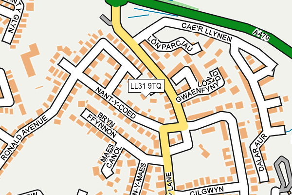 LL31 9TQ map - OS OpenMap – Local (Ordnance Survey) LL31 9TQ map - OS OpenMap – Local (Ordnance Survey)