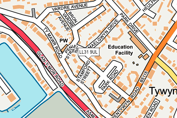 LL31 9UL map - OS OpenMap – Local (Ordnance Survey)