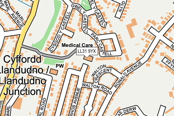 LL31 9YX map - OS OpenMap – Local (Ordnance Survey) LL31 9YX map - OS OpenMap – Local (Ordnance Survey)