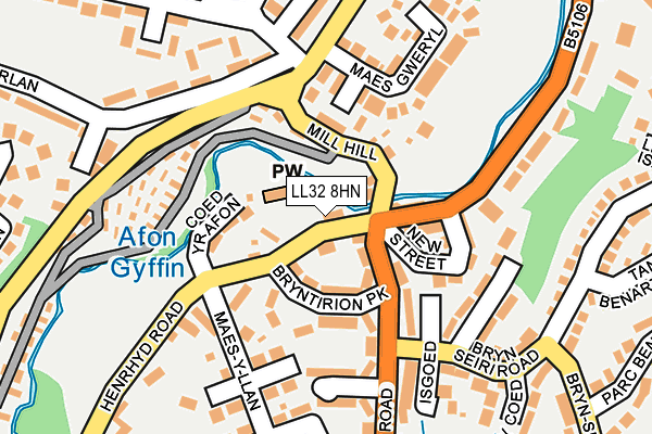 LL32 8HN map - OS OpenMap – Local (Ordnance Survey) LL32 8HN map - OS OpenMap – Local (Ordnance Survey)