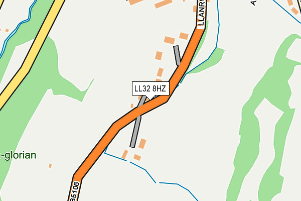 LL32 8HZ map - OS OpenMap – Local (Ordnance Survey)
