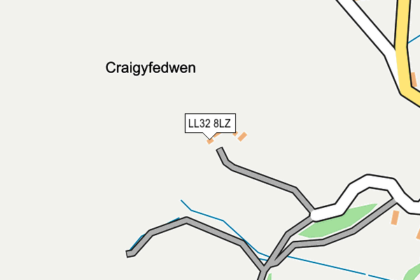 LL32 8LZ map - OS OpenMap – Local (Ordnance Survey)