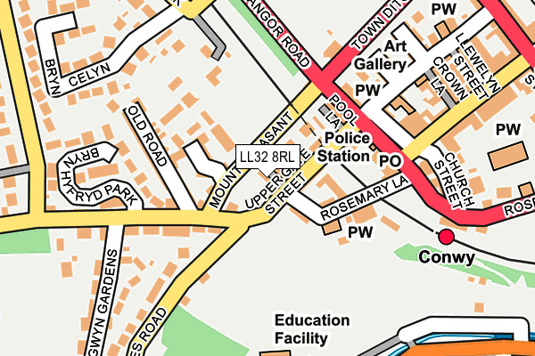 LL32 8RL map - OS OpenMap – Local (Ordnance Survey) LL32 8RL map - OS OpenMap – Local (Ordnance Survey)