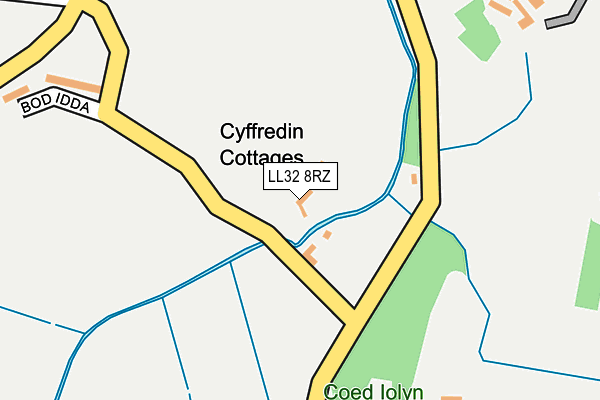 LL32 8RZ map - OS OpenMap – Local (Ordnance Survey) LL32 8RZ map - OS OpenMap – Local (Ordnance Survey)