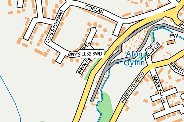 LL32 8WD map - OS OpenMap – Local (Ordnance Survey) LL32 8WD map - OS OpenMap – Local (Ordnance Survey)