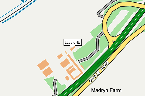 LL33 0HE map - OS OpenMap – Local (Ordnance Survey) LL33 0HE map - OS OpenMap – Local (Ordnance Survey)