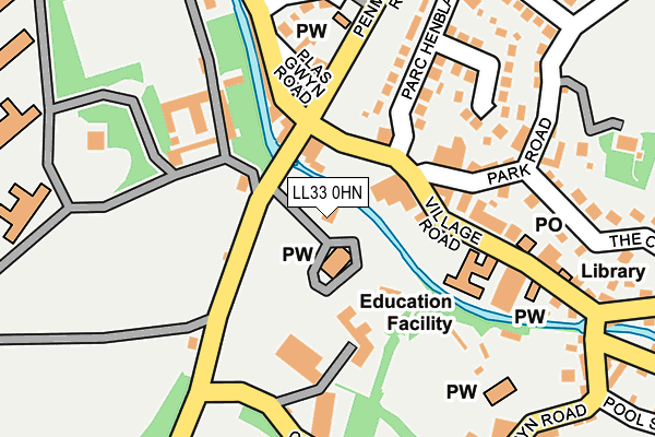 LL33 0HN map - OS OpenMap – Local (Ordnance Survey) LL33 0HN map - OS OpenMap – Local (Ordnance Survey)